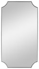 Uttermost Lennox Black Scalloped Corner Mirror 09709