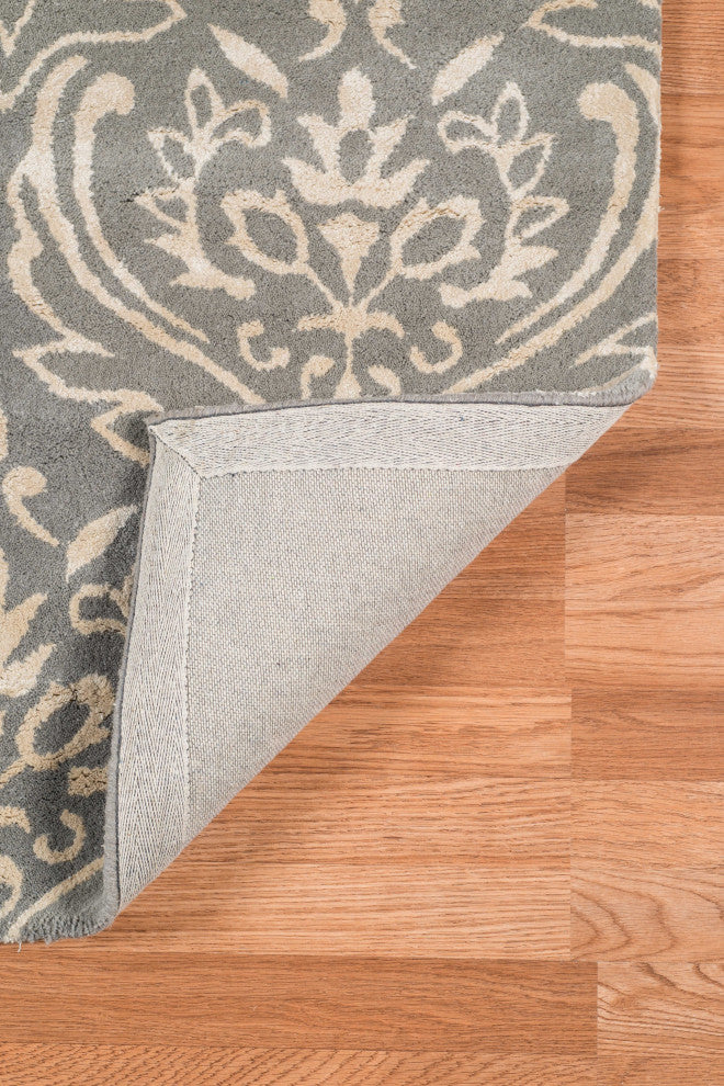 5" X8" X 0.5" Gray Wool Area Rug