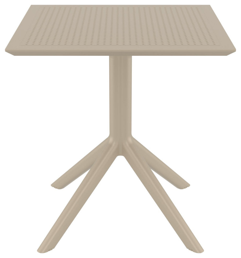 Sky Square Table 27 inch Taupe