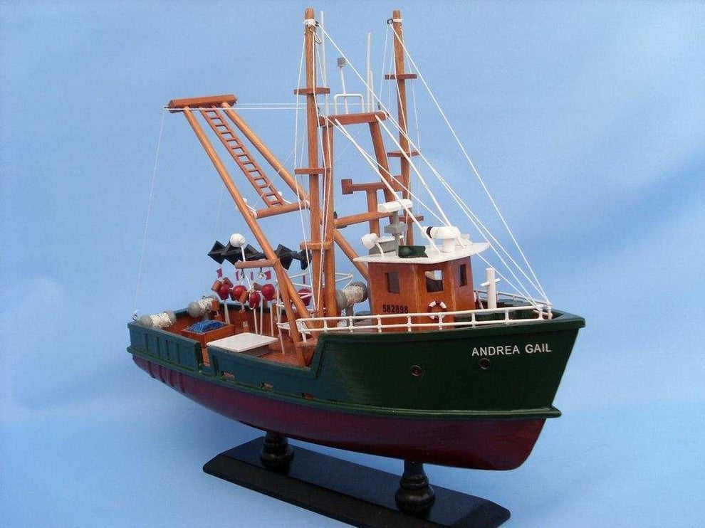 Wooden Andrea Gail, The Perfect Storm Model Boat, 16"