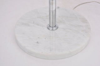 Midcentury Modern Chrome And Frosted White 1-Light Floor Lamp