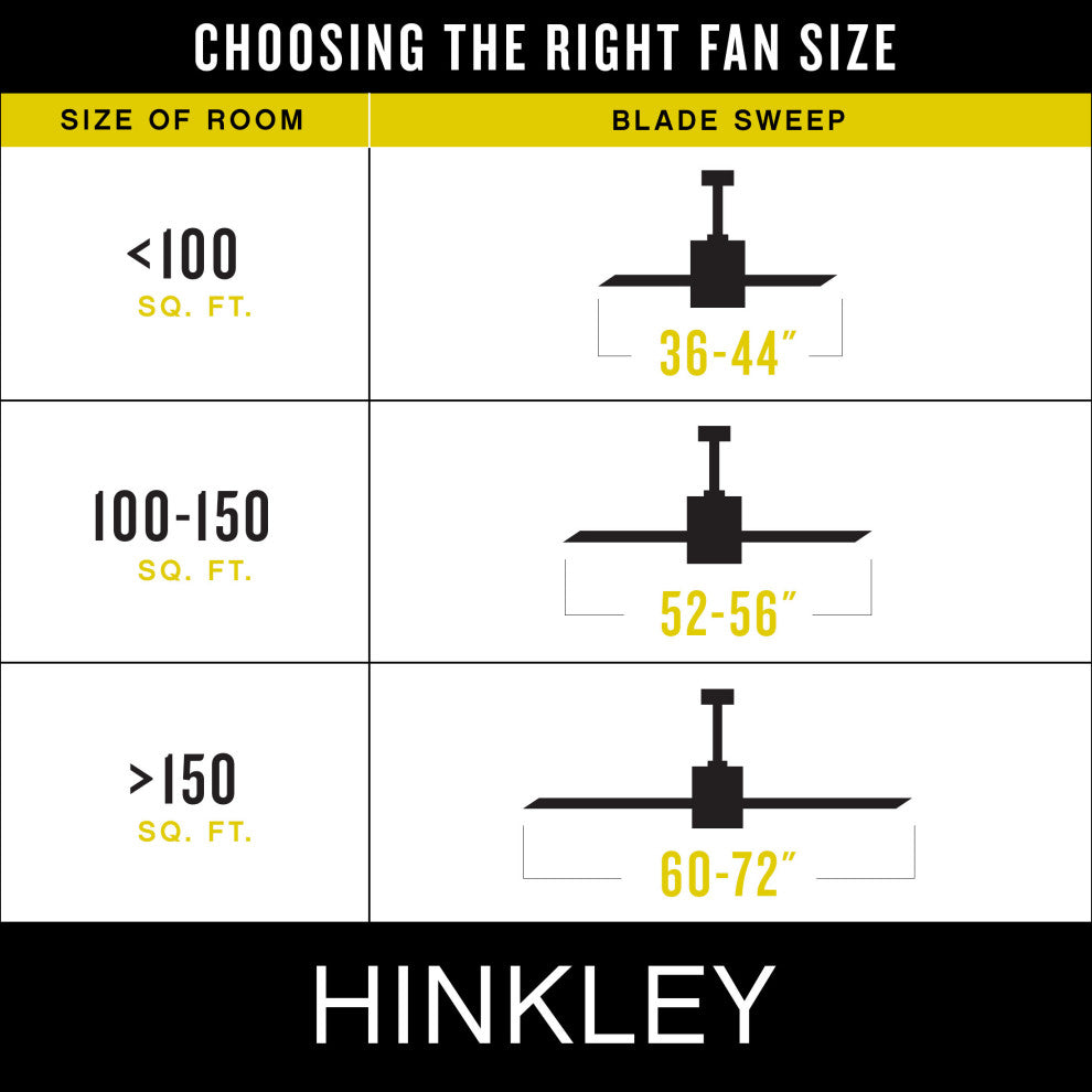 Hinkley Una LED Ceiling Fan, Matte Black, 44"