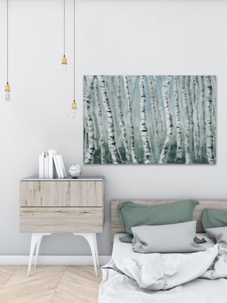 "Skinny Tree Trunks II" Painting Print on Wrapped Canvas, 60"x40"