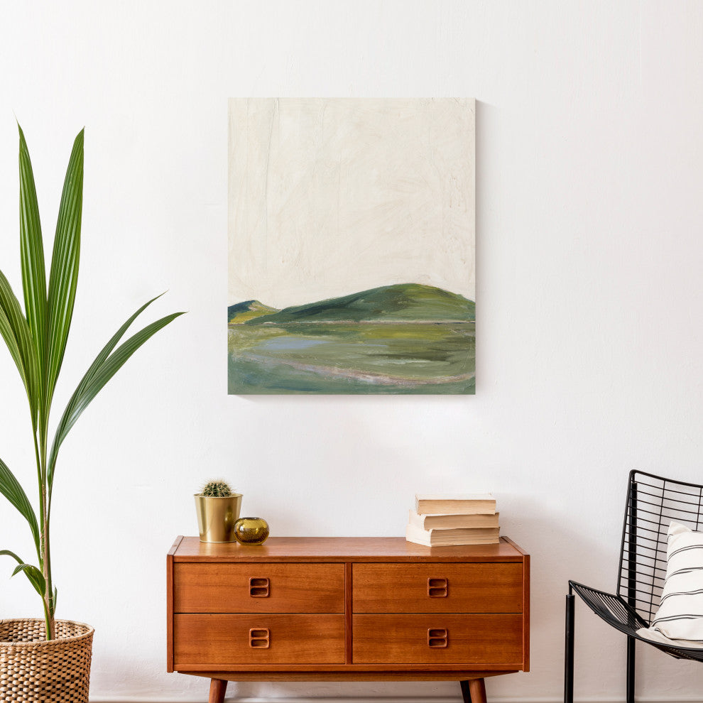 Abstract Green Hills 20 x 24 Canvas Wall Art