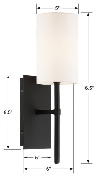 Veronica 1 Light Black Wall Mount