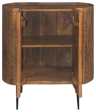 Jesse 35" Reclaimed Mango and Iron 2-Door Sideboard, Medium Brown