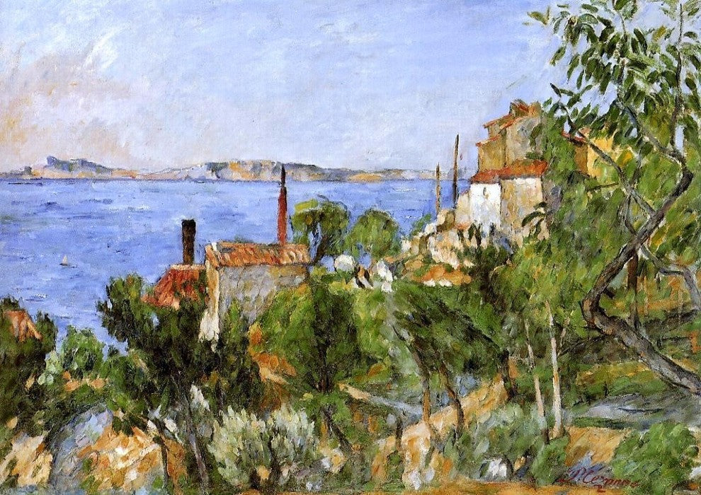 Paul Cezanne A Landscape- Study after Nature Wrapped Canvas