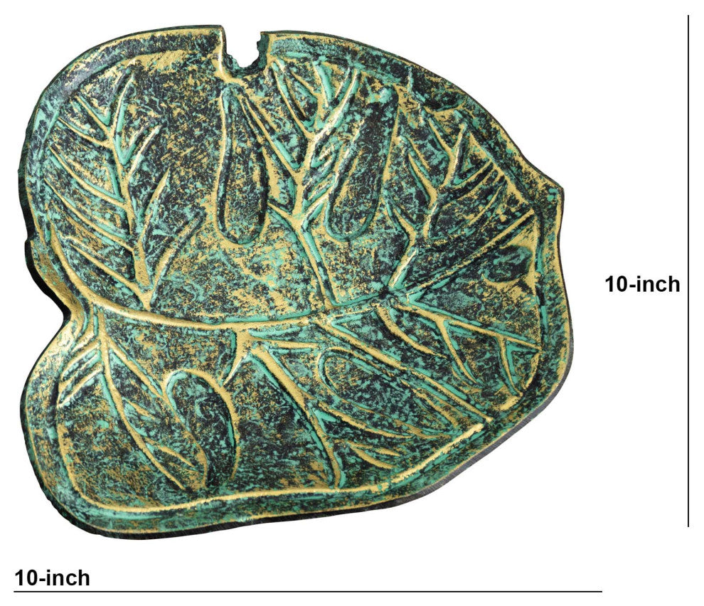 10in. Leaf Shaped Decorative Accent Tray