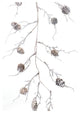 Flocked Pinecone Twig Garland, Set of 2