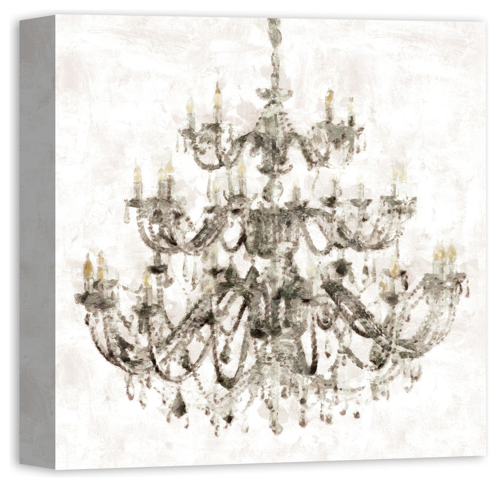 Opulent Chandelier Wall Art, 16"x16", Canvas