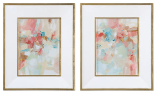 A Touch of Blush And Rosewood Fences Art, 2-Piece Set