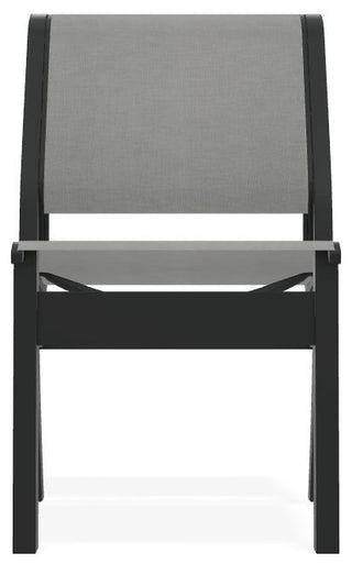 Leeward Sling Stackable Outdoor Dining Chair, Alloy/Graphite