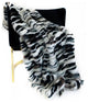 Plutus Black White Zebra Faux Fur Luxury Throw Blanket, 114"x120"