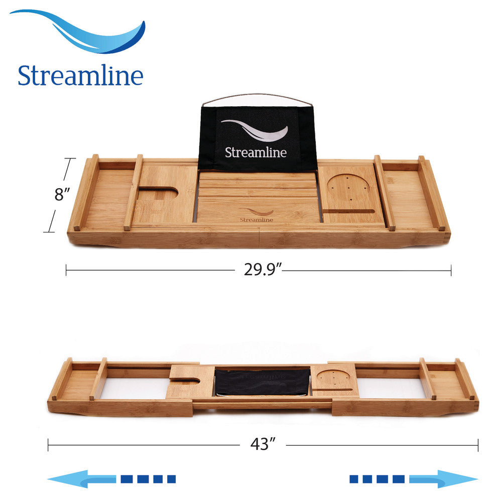 65" Cast Iron R5440CH-CH Soaking Clawfoot Tub and Tray With External Drain, Gold