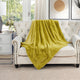 Fox Faux Fur Throw Blanket, Lemon Curry, 50''x60''