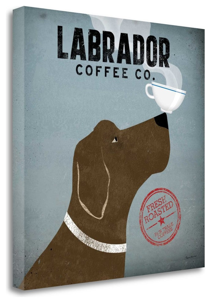 "Labrador Coffee Co" By Ryan Fowler, Giclee Print on Gallery Wrap Canvas