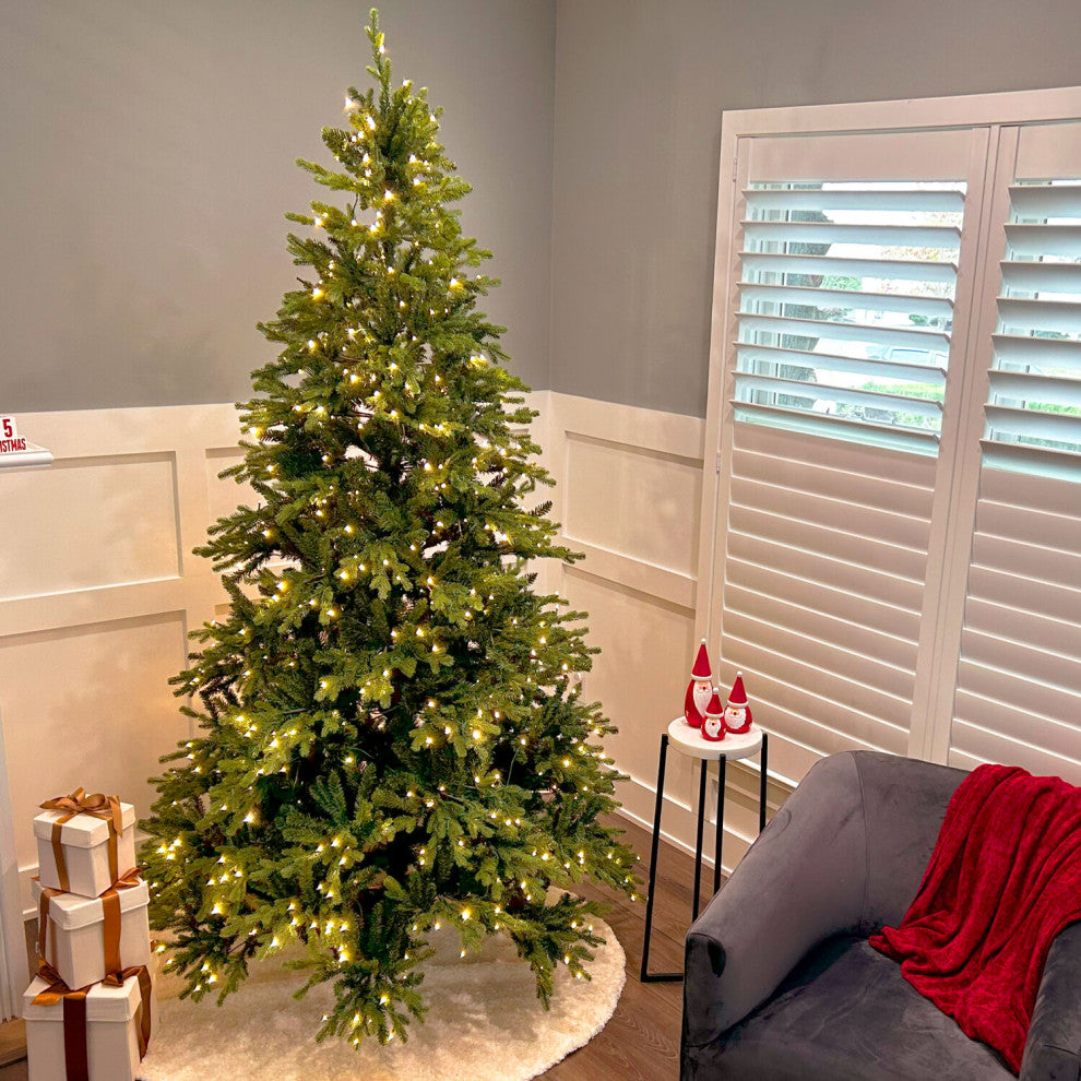 7.5-Ft. Oregon Pine Christmas Tree, Multi-Color LED String Lighting