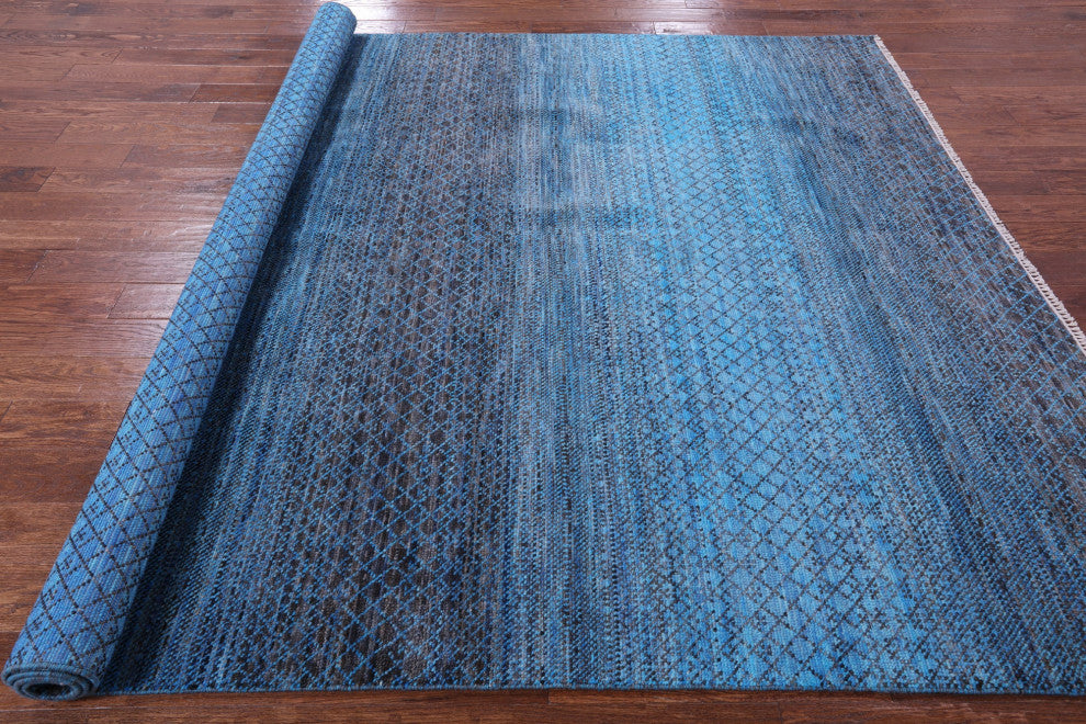 7' 11" X 10' 4" Savannah Grass Handmade Wool Rug - Q13247