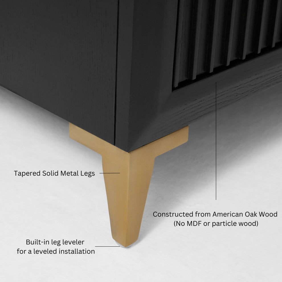 Turlington Bath Vanity Set, Black Oak, 36"