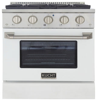 KUCHT Pro-Style 30" 4.2 cu. ft. Range, White, Natural Gas