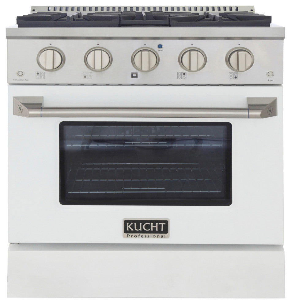 KUCHT Pro-Style 30" 4.2 cu. ft. Range, White, Natural Gas
