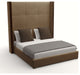Nativa Interiors Irenne Simple Tufted Bed, Brown, Ca King, High 87"