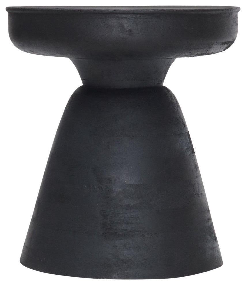 Sofa Side Table, Wood, Black, Living Lounge Cafe Room Hotel Lobby Hospitality