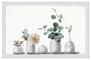 "Simply White" Framed Painting Print, 24"x16"