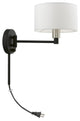 Swing Arm Wall Lamps 1 Light Black, Brushed Nickel Accent Swing Arm Wall Lamp