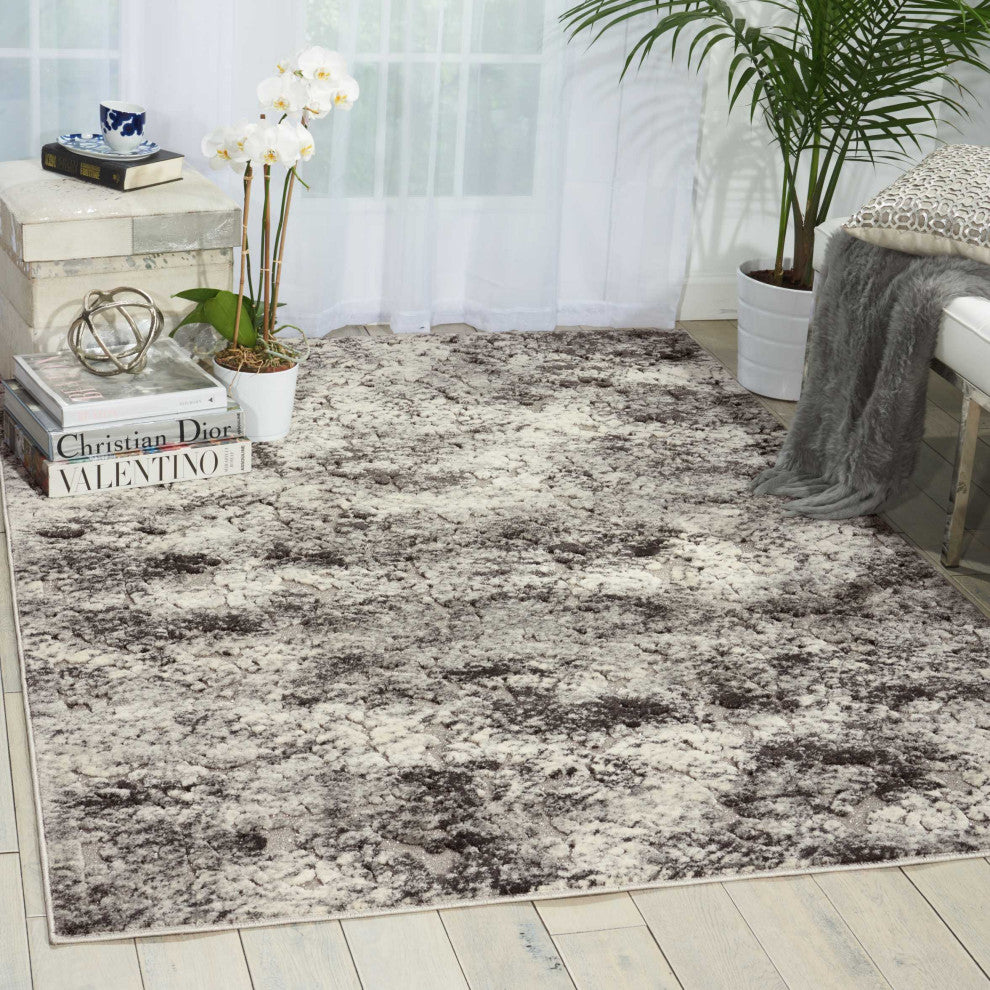 Michael Amini Gleam MA603 Area Rug, Ash, 3'10" x 5'10"