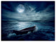 Boat Driftinga Away from the Past, Landscape Canvas Art Print, 40"x30"