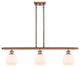 Innovations 516-3I-AC-G121-6 3 Light 36" Island Light, Antique Copper