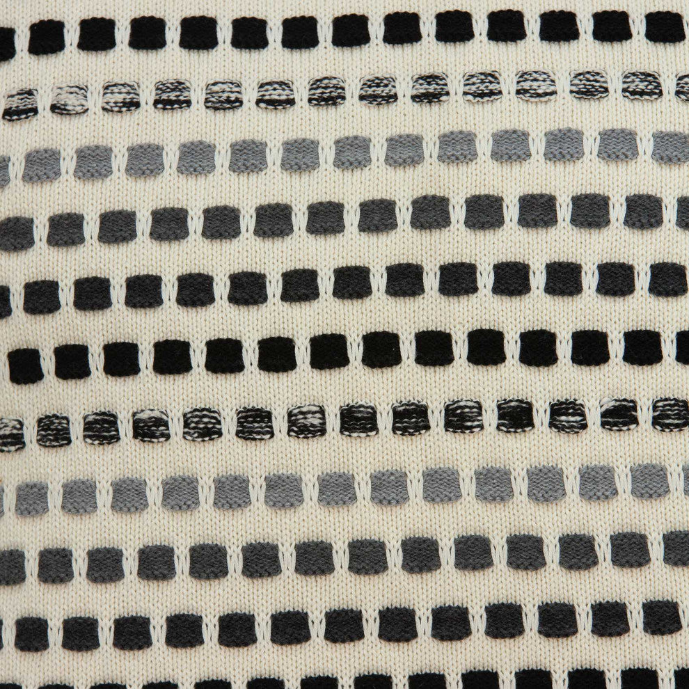 HomeRoots Modern Square Shades of Gray Accent Pillow Cover