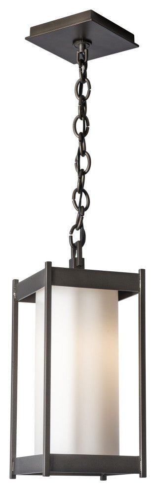 Cela Medium Outdoor Lantern Coastal Black Finish, Opal Glass