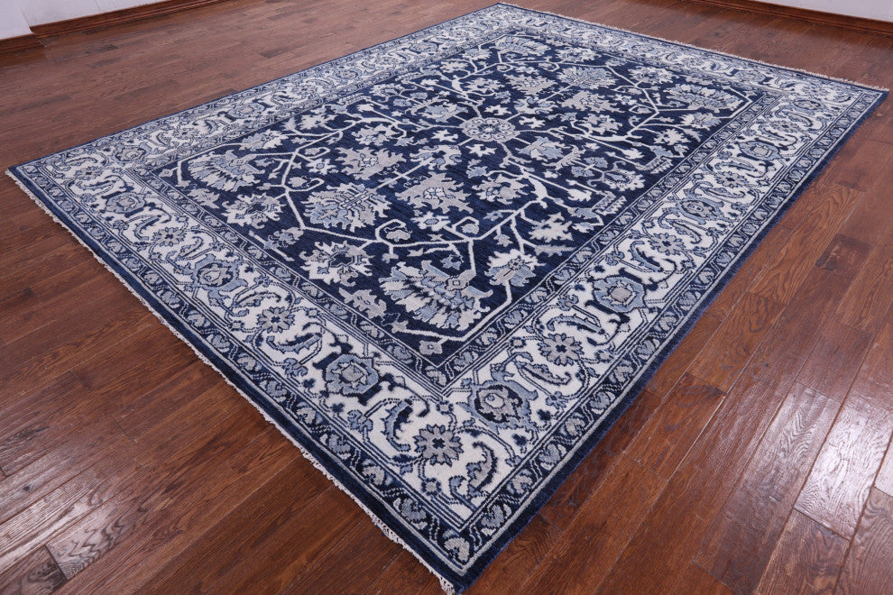 9' 1" X 12' 0" Persian Heriz Serapi Handmade Wool Rug - Q13705