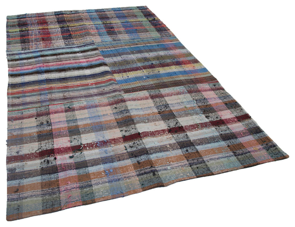 Rug N Carpet - Handmade Turkish 5' 11'' x 8' 11'' Vintage Patchwork Kilim Rug