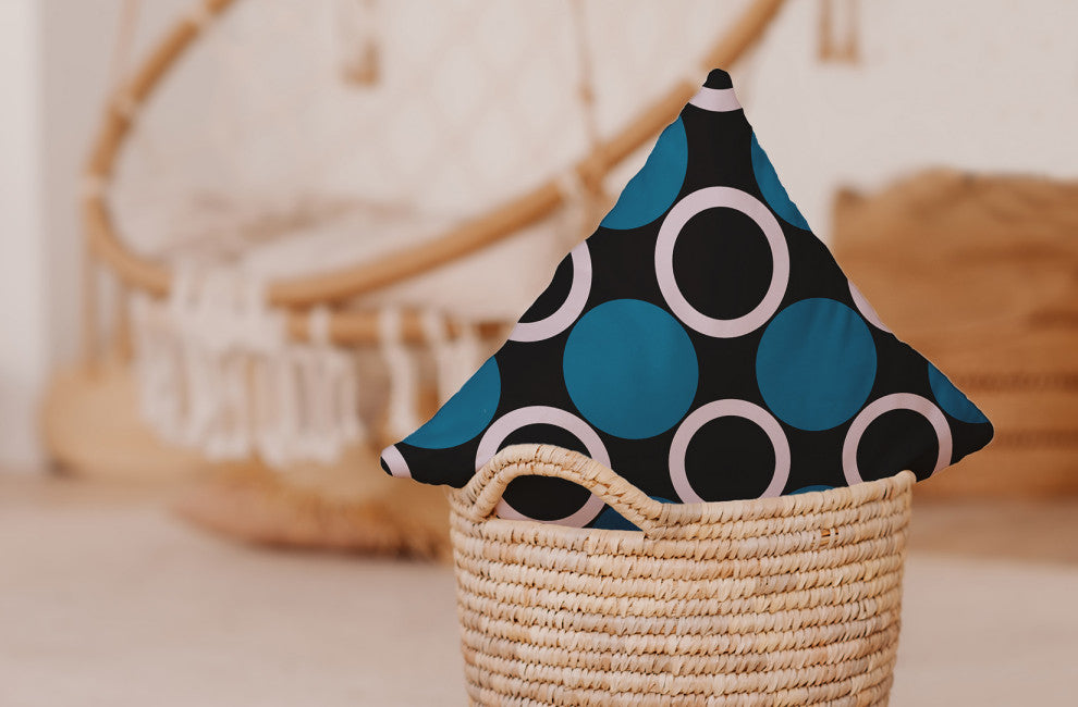 Mod Circles Accent Pillow With Removable Insert, Unreal Teal, 24"x24"