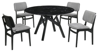 Venus Lima 5-Piece Dining Set, Black