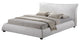 Corie White Modern Platform Bed, Queen Size
