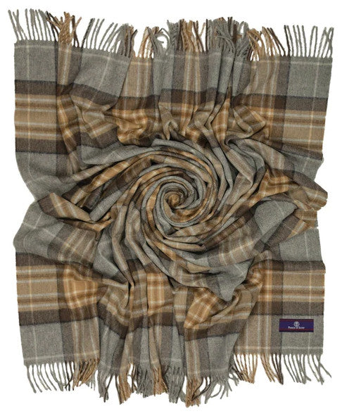 Prince of Scots Highland Tweed Merino Wool Throw, McKellar