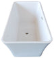 Montpillier 30 x 67 Rect. Acrylic Freestanding Soaker Bathtub with Center Drain
