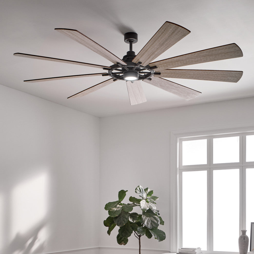 Kichler 300285WZC 85"Ceiling Fan, Weathered Zinc Finish