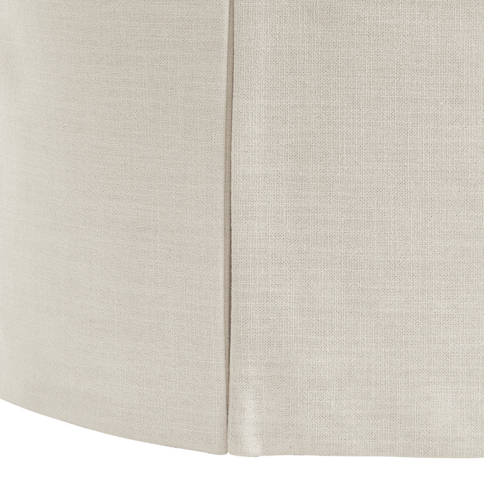 Rustic Manor Blanca Ottoman, Upholstered, Linen, Beige