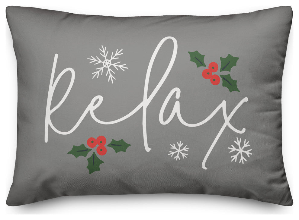 Gray Relax 20x14 Spun Poly Pillow