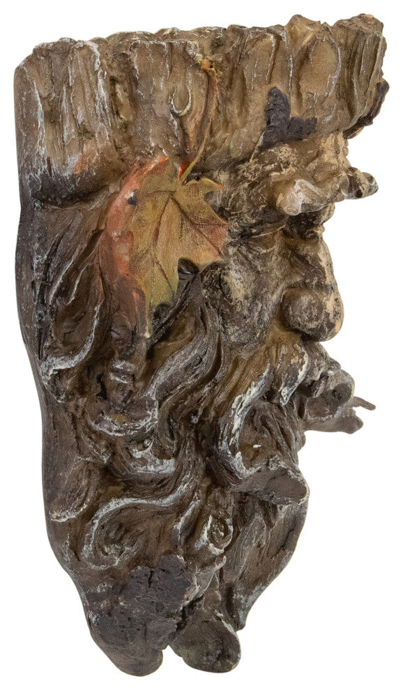 10.25" Brown Tree Face Outdoor Garden Planter