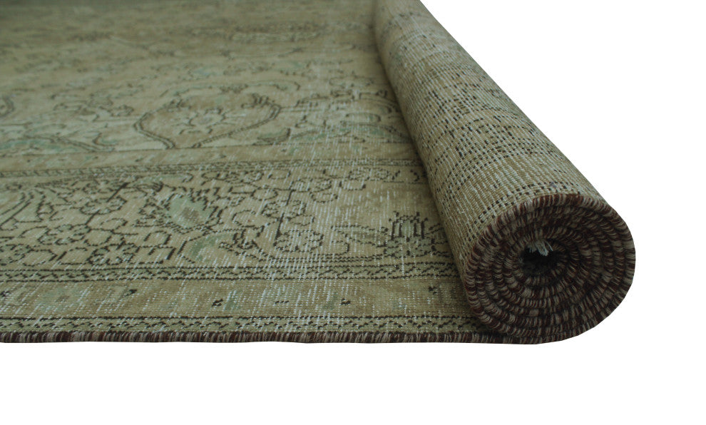 Fine Vintage Distressed Leena Beige Rug