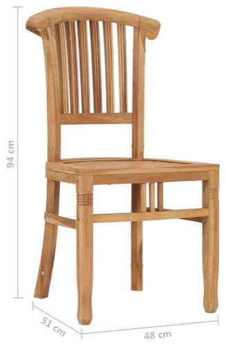 vidaXL Solid Teak Wood Patio Dining Set 3 Piece Wooden Table Chair Seating