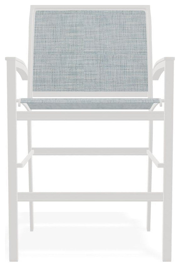 Bazza Sling Balcony Height Stackable Outdoor Stool, Charm/Snow