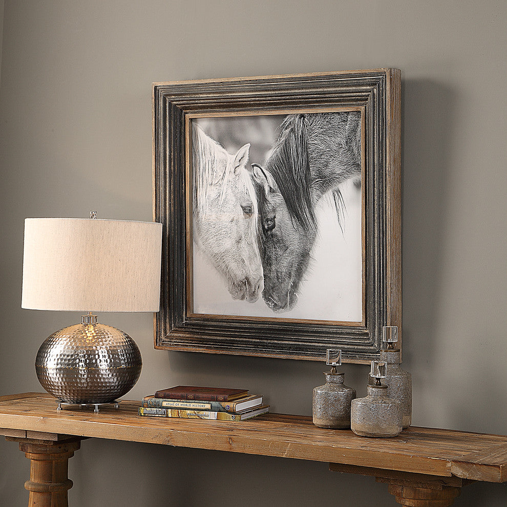 New Uttermost Custom Black And White Horses Print