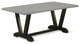 V697Si121-7, 7-Piece Set, 6 Chairs, Table and Wooden Legs, Cement and Black